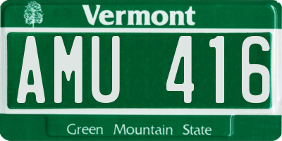 VT license plate AMU416