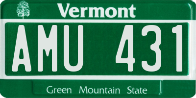 VT license plate AMU431
