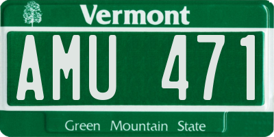 VT license plate AMU471