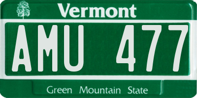 VT license plate AMU477