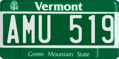 VT license plate AMU519