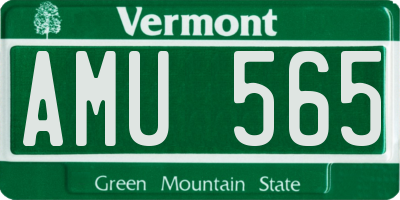 VT license plate AMU565