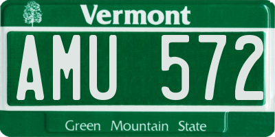 VT license plate AMU572