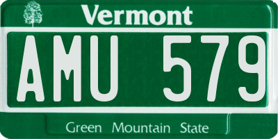 VT license plate AMU579
