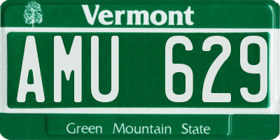 VT license plate AMU629