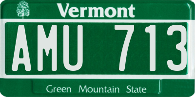 VT license plate AMU713
