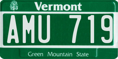 VT license plate AMU719