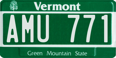 VT license plate AMU771