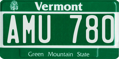 VT license plate AMU780