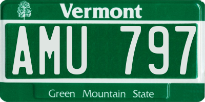 VT license plate AMU797