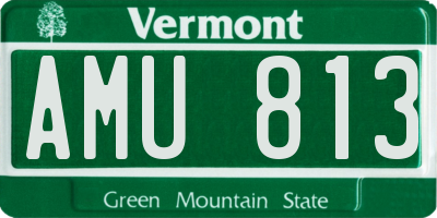 VT license plate AMU813