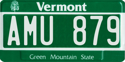 VT license plate AMU879