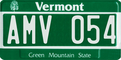 VT license plate AMV054