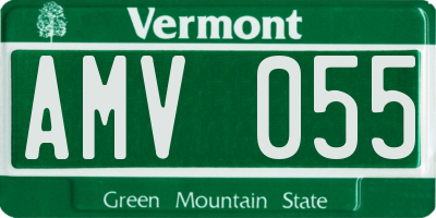 VT license plate AMV055