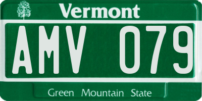 VT license plate AMV079