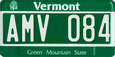 VT license plate AMV084