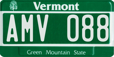 VT license plate AMV088
