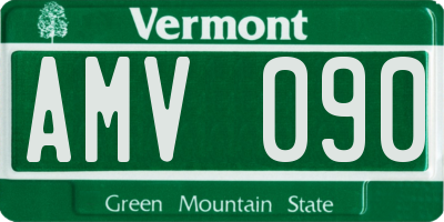 VT license plate AMV090
