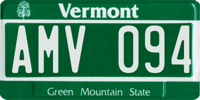 VT license plate AMV094