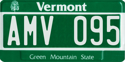 VT license plate AMV095