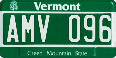 VT license plate AMV096