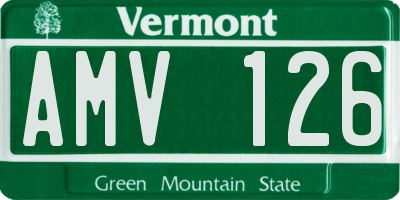 VT license plate AMV126
