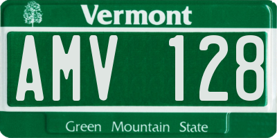 VT license plate AMV128