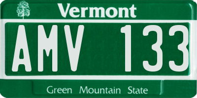 VT license plate AMV133