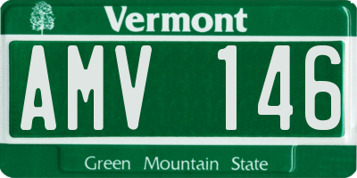 VT license plate AMV146