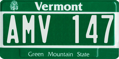 VT license plate AMV147