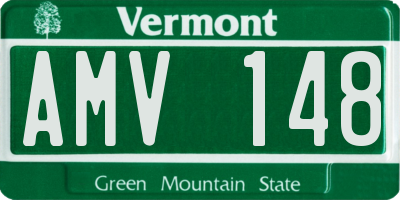 VT license plate AMV148