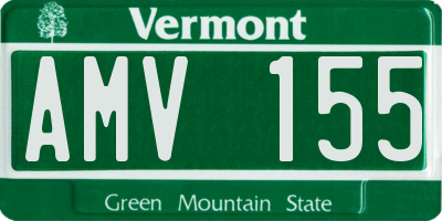 VT license plate AMV155