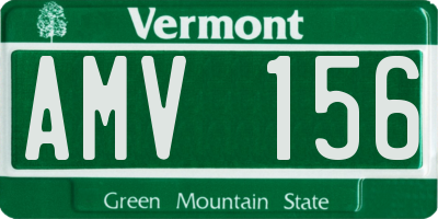 VT license plate AMV156