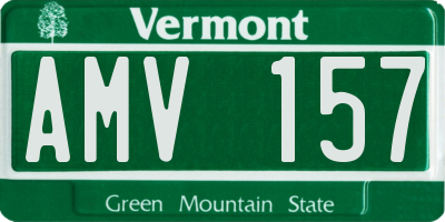 VT license plate AMV157