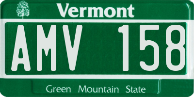 VT license plate AMV158