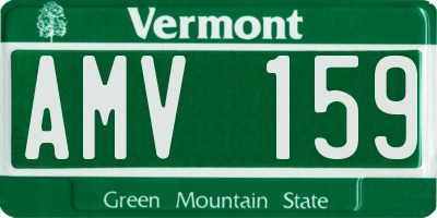 VT license plate AMV159