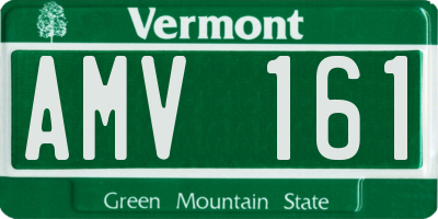 VT license plate AMV161