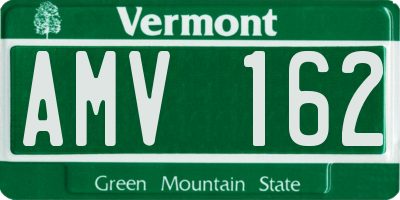 VT license plate AMV162