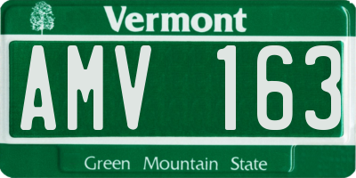 VT license plate AMV163