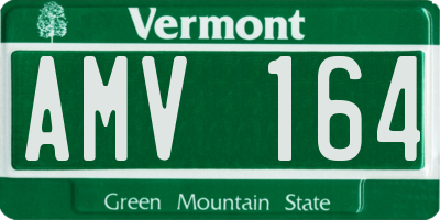 VT license plate AMV164
