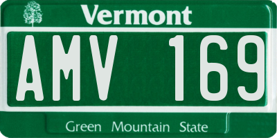 VT license plate AMV169