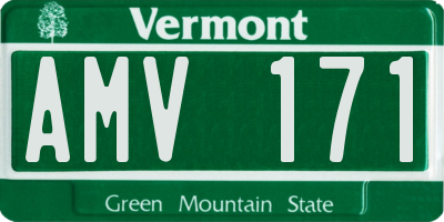 VT license plate AMV171