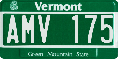 VT license plate AMV175