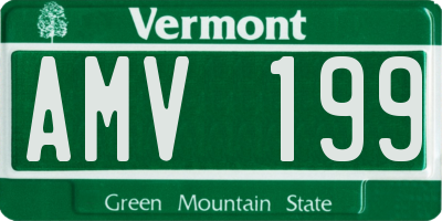 VT license plate AMV199