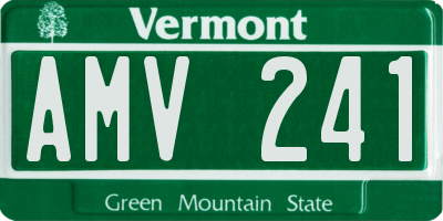 VT license plate AMV241
