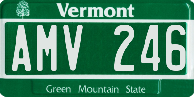 VT license plate AMV246