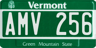 VT license plate AMV256