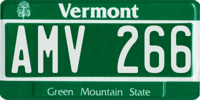 VT license plate AMV266