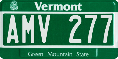 VT license plate AMV277