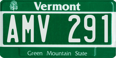 VT license plate AMV291
